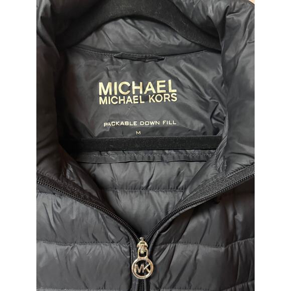 Michael Michael Kors Packable Down Puffer Jacket Black Women’s Size M - Picture 14 of 14